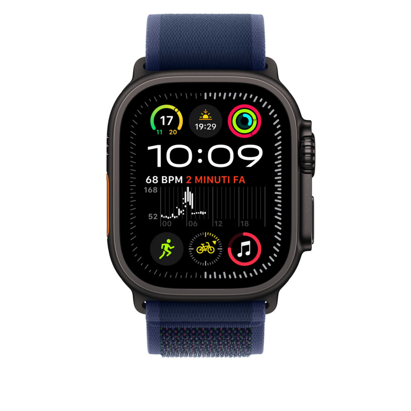 APPLE Cinturino Trail Loop Blu - S/M - Titanio nero