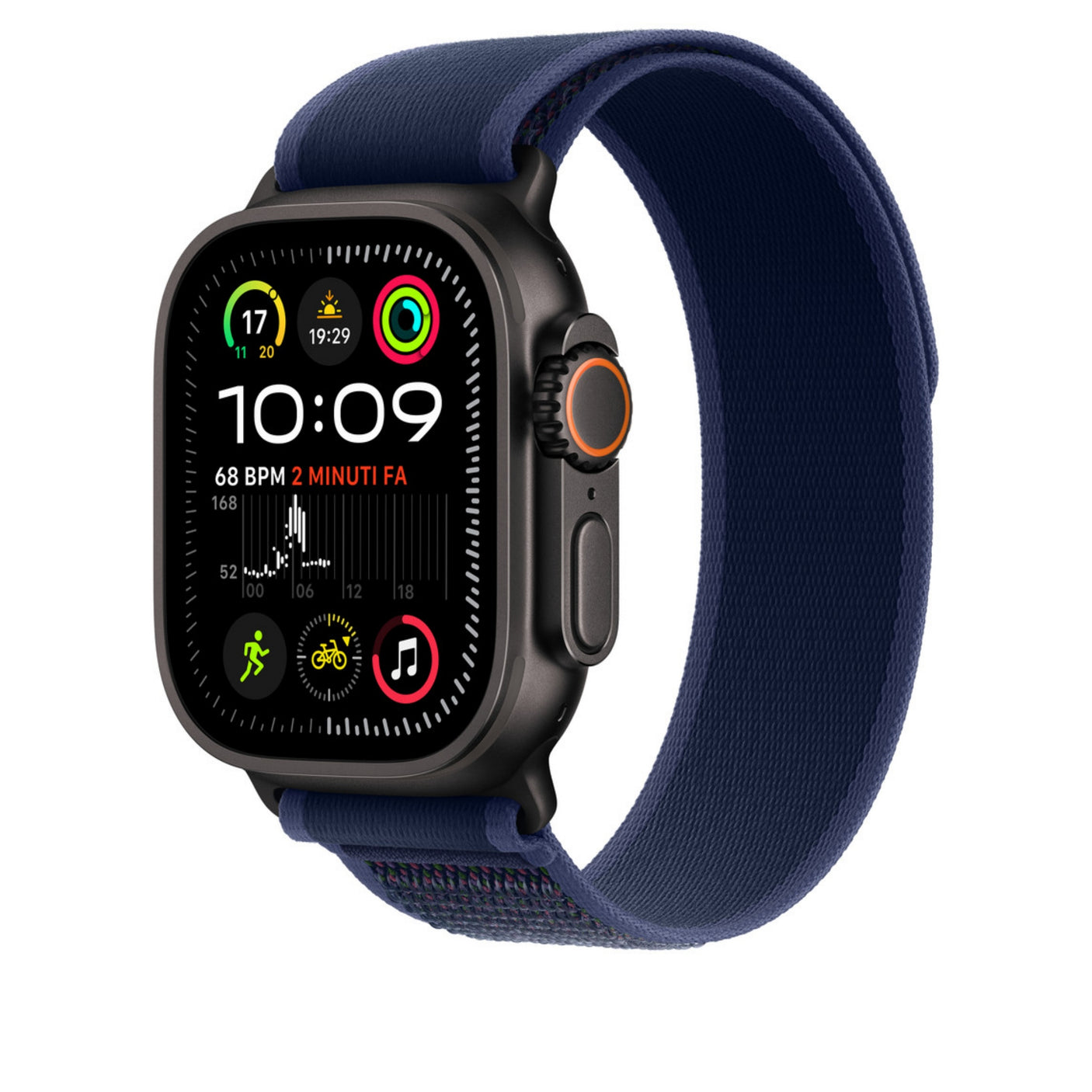 APPLE Cinturino Trail Loop Blu - S/M - Titanio nero