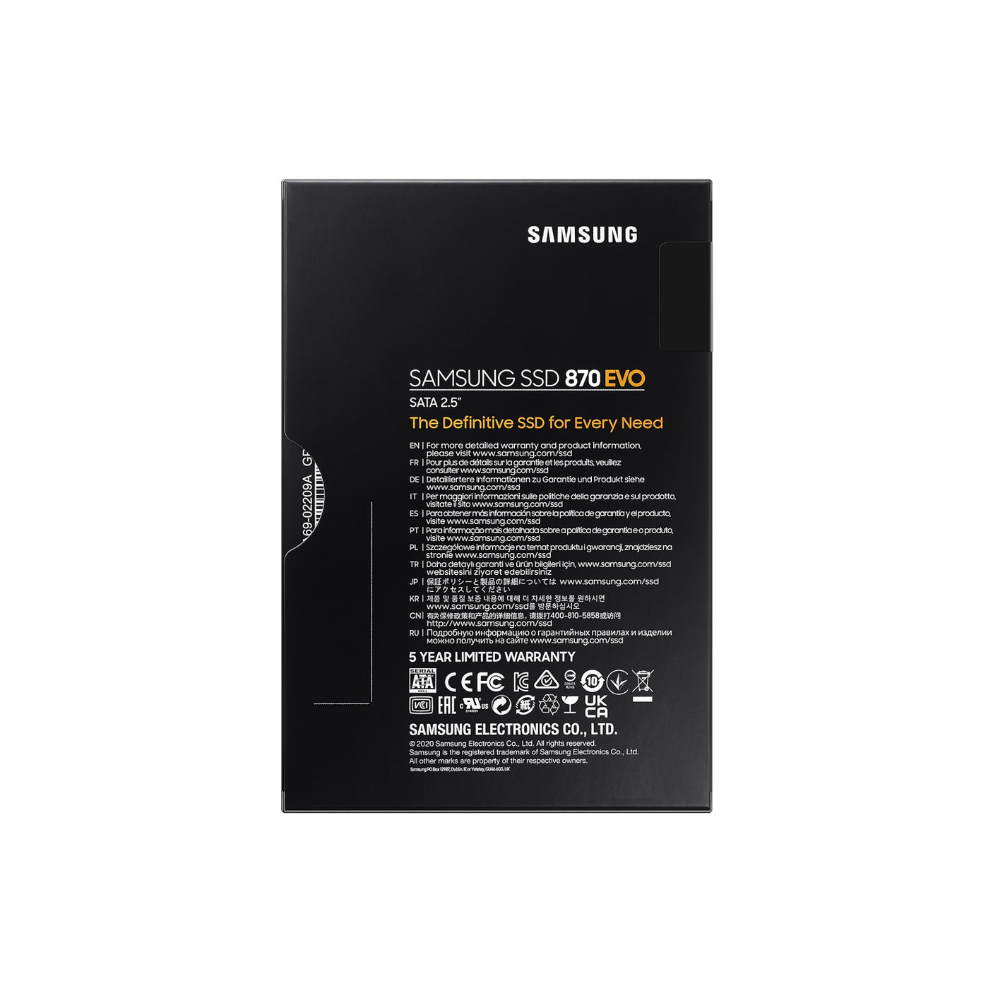 SAMSUNG 870 EVO SATA 2.5” SSD 4TB Black