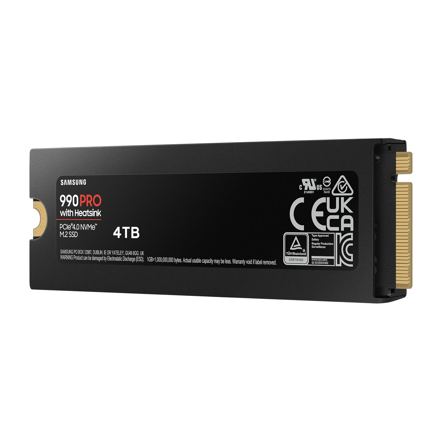 SAMSUNG 990 PRO NVMe 4TB con Dissipatore di calore, SSD interno Black