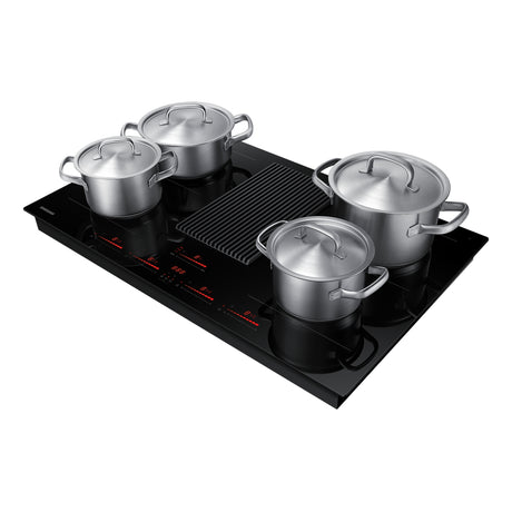 SAMSUNG Piano a induzione con cappa integrata aspirante Infinite Line 80cm NZ84T9747UK