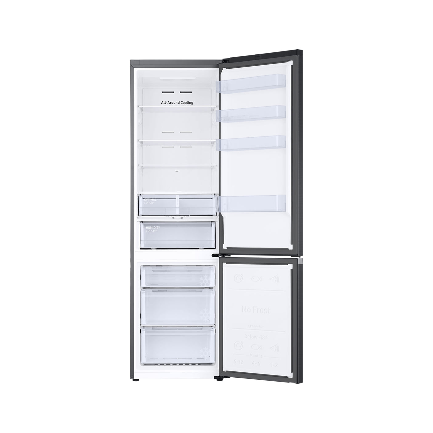SAMSUNG Frigorifero Combinato EcoFlex AI 2m 390L Black (RB38C603DB1/EF)
