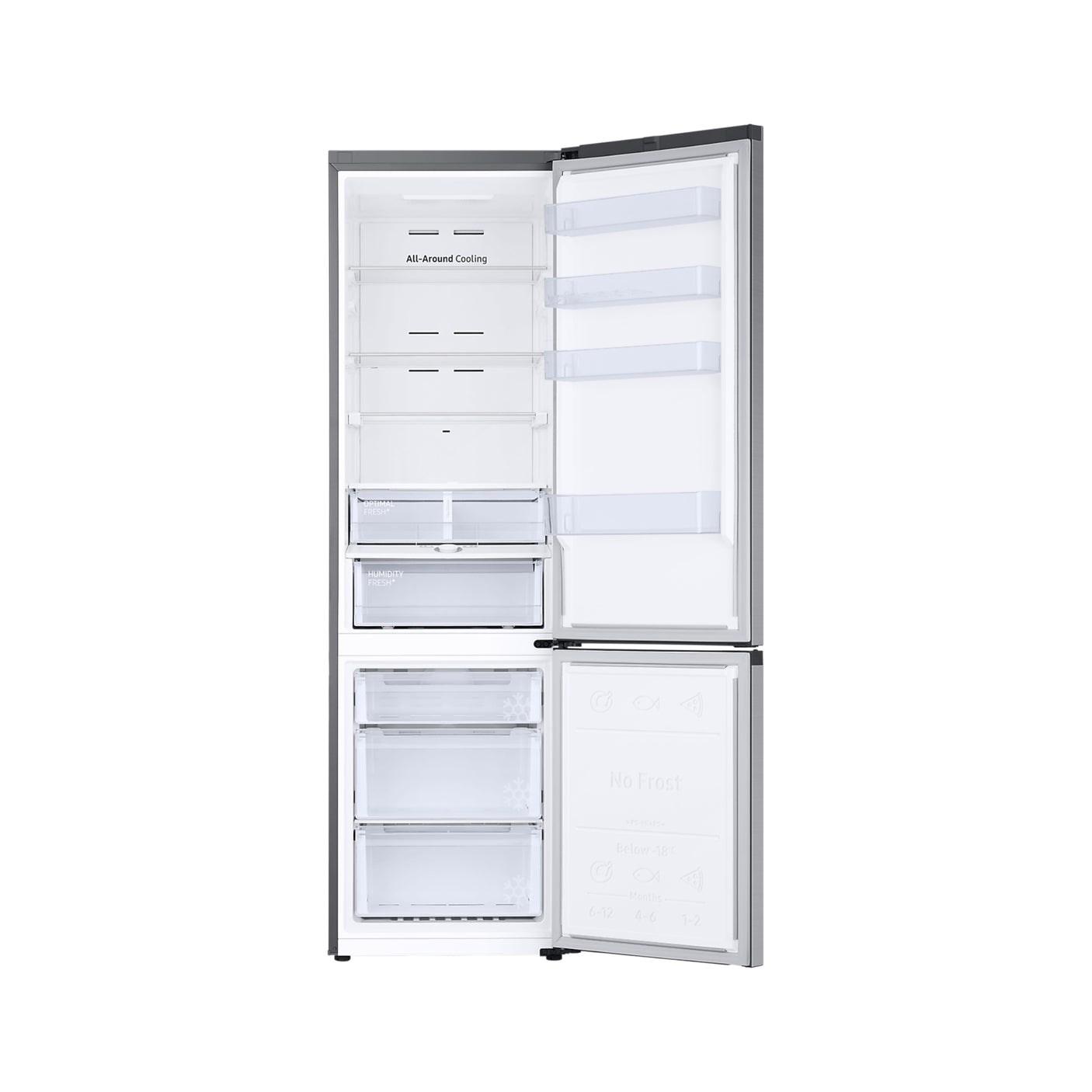 SAMSUNG Frigorifero Combinato EcoFlex AI 2m 390L Silver (RB38C674CSA/EF)
