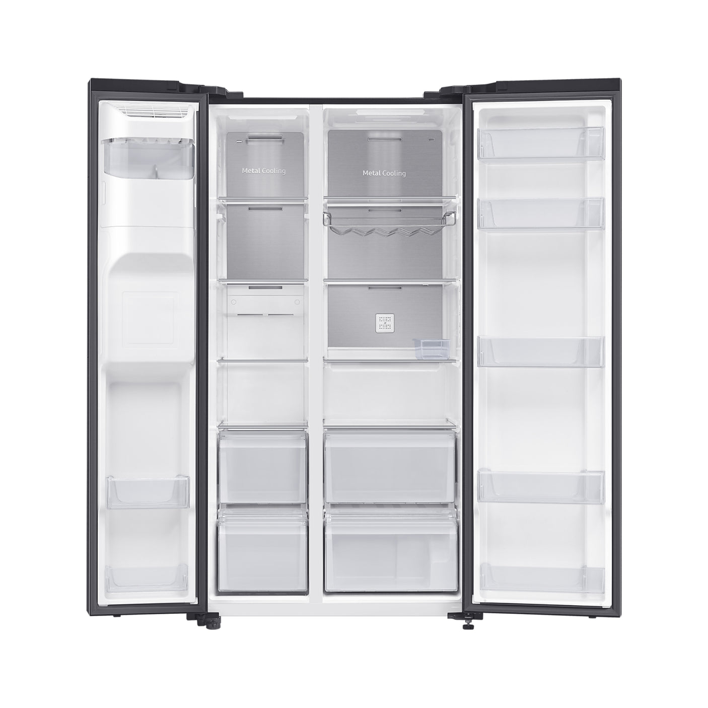 SAMSUNG Frigorifero Side by Side Air Space AI 635L Black (RS65DG54M3B1EF)