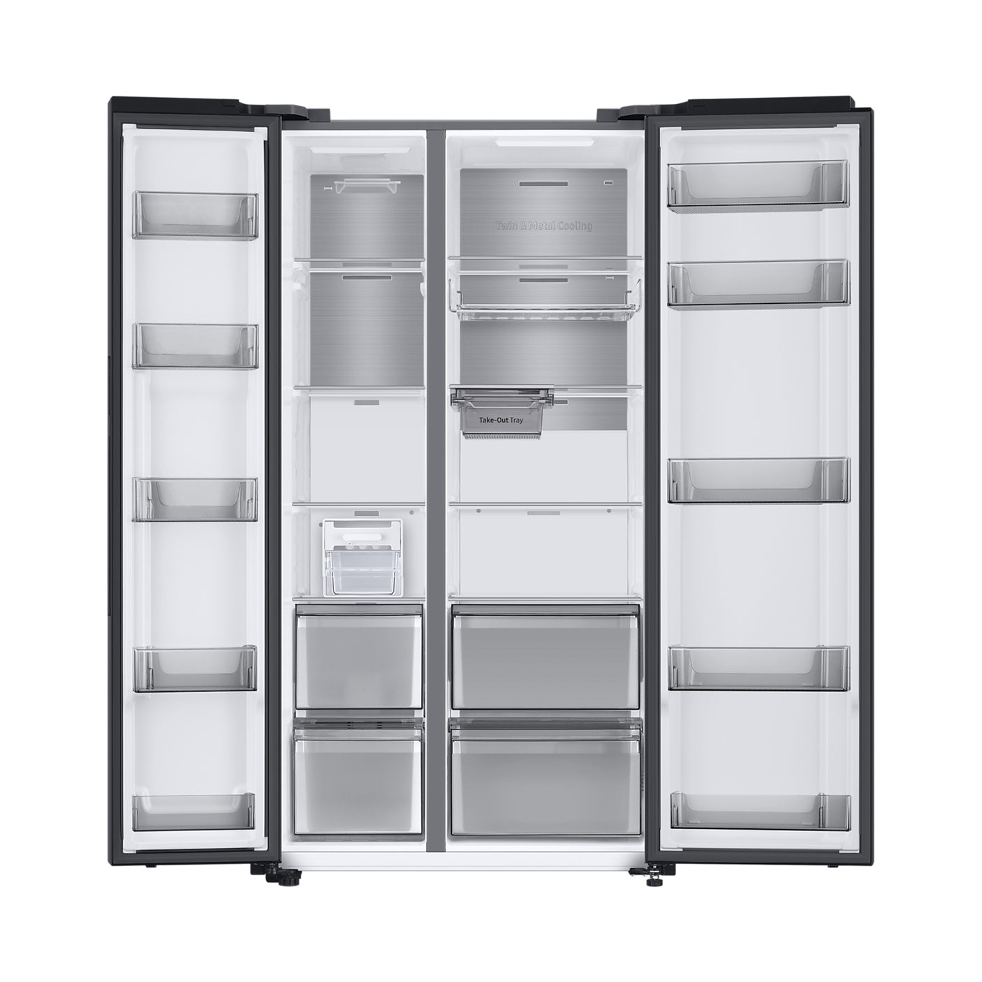 SAMSUNG Frigorifero Side by Side Air Space AI 652L Antracite (RS66DG815CB1EF)