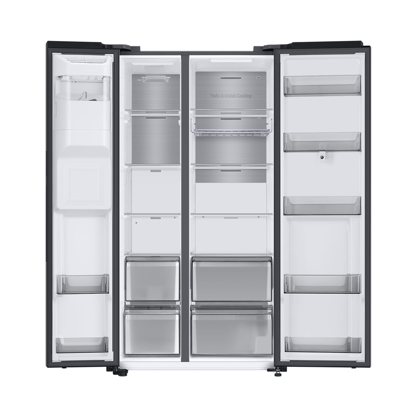 SAMSUNG Frigorifero Side by Side Family Hub 614L Antracite (RS6HA8891B1/EF)