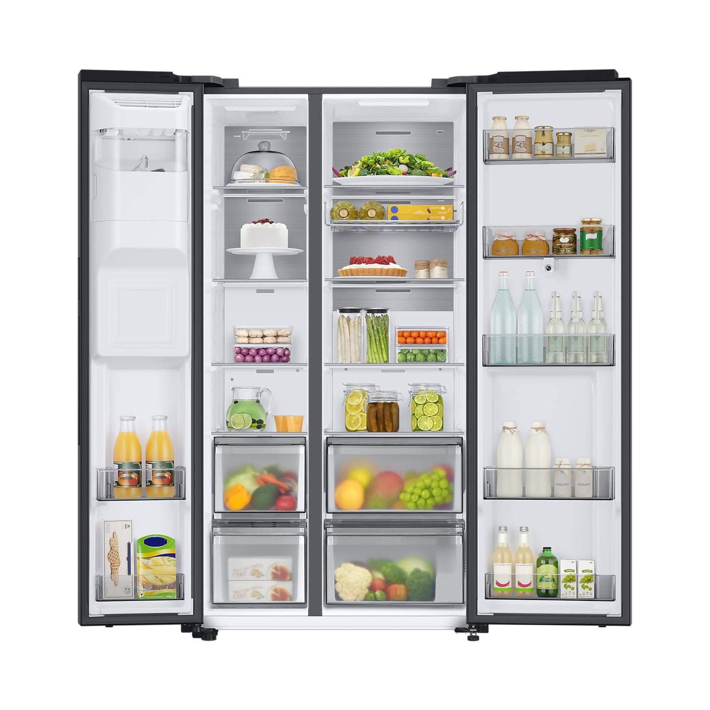 SAMSUNG Frigorifero Side by Side Family Hub 614L Antracite (RS6HA8891B1/EF)