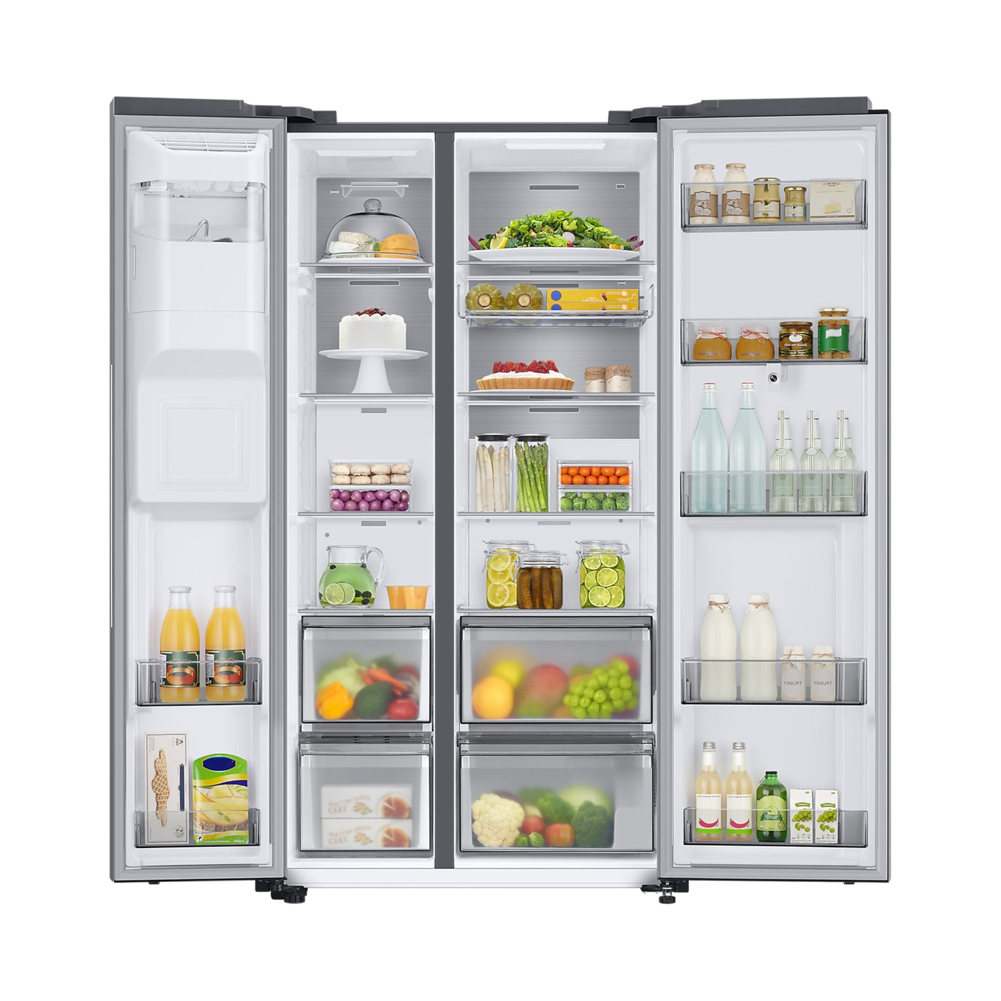 SAMSUNG Frigorifero Side by Side Family Hub 614L Silver (RS6HA8891SL/EF)