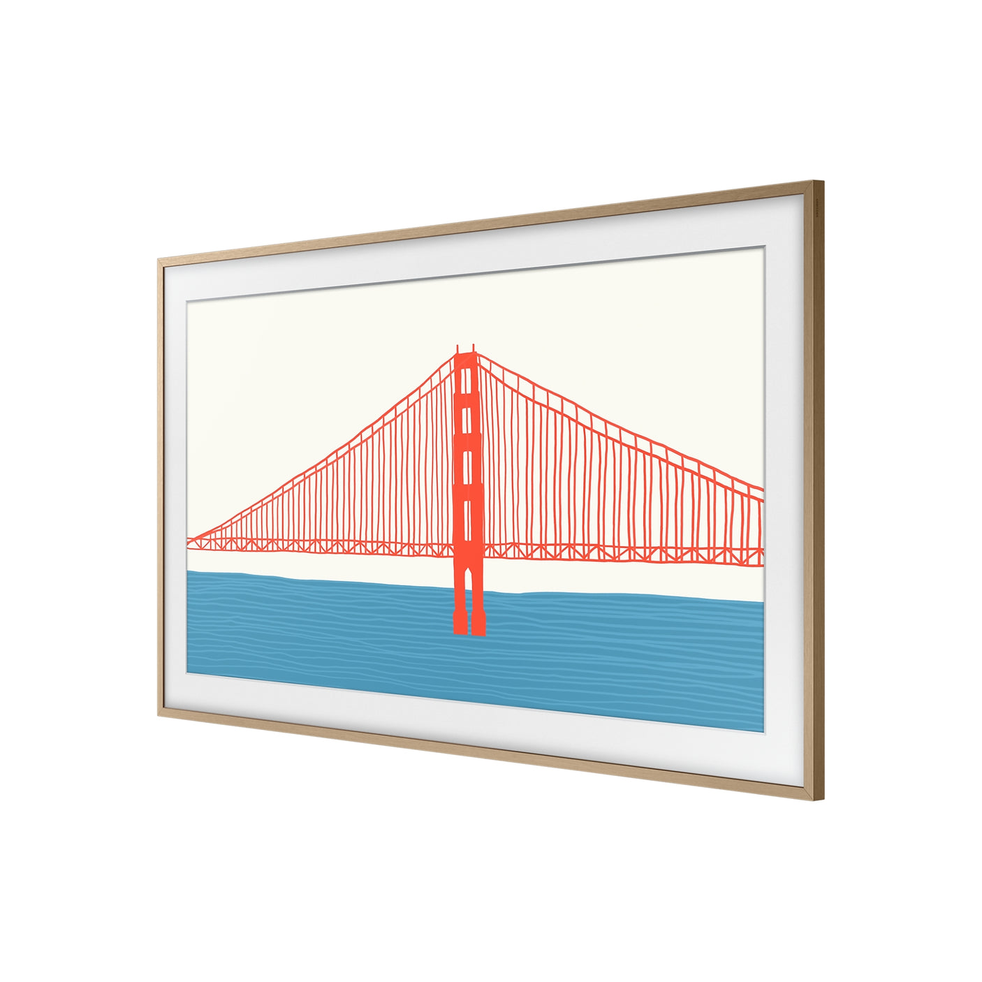 SAMSUNG Cornice 2021 The Frame 50" Teak Modern